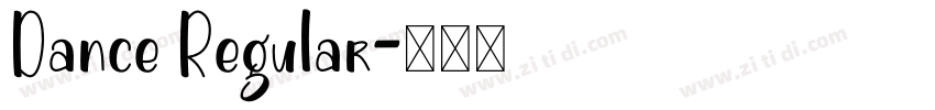 Dance Regular字体转换